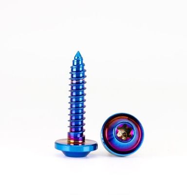 پیچ های آلیاژ تیتانیوم موتورسیکلت آبی بنفش گرادیان Tc4 استاندارد ANSI ASME
