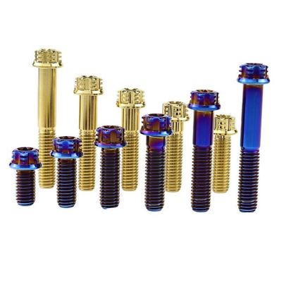 پیچ و مهره های آلیاژ تیتانیوم M6 Torx در فلنج فانتزی برای اصلاح موتور سیکلت