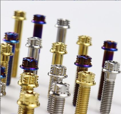 پیچ و مهره های آلیاژ تیتانیوم M6 Torx در فلنج فانتزی برای اصلاح موتور سیکلت